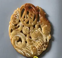 Ming und Qing-Dynastie antike Jade antikes antikes altes Stück alte Jade hohle Anhänger