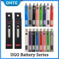 Authentic Evod UGO V 650mAh 900mAh Ego 510 Battery 8colors Micro USB Charge Passthrough E-cig O Pen Vape Batterry Vs Vision Spinner Law