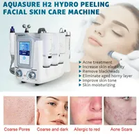 2021 Aquasure H2 Hydro Dermabrasion Hydra Facial 기계 바이오 리프팅 마사지 물 필링 얼굴 관리 딥 클렌징 안티 에이징 장치