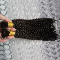 Brasilianska Kinky Curly Bundles Human Braiding Hår Bulk 200g Mänskligt hår för flätning Ingen bilagan Braiding Hair Bulk Bundle No Weft