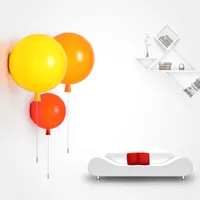 현대 다채로운 풍선 벽 Sconce 라이트 호텔 홈 아트 램프 아이의 홈 장식 조명기구 WA107