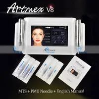 2w1 Artmex V8 Makeup Makeup Maszyna dotykowa Długo Liner Tattoo Machine Microblade Hear Pen Micropigmentation Sprzęt