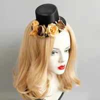 Belle Lolita Bear Fleurs Fascinator Hôte Photographie Fascinator Chapeaux Représentation artistique Accessoires de cheveux Halloween Party Bijoux