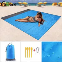 Other Home Textile Large Pocket Picnic Blanket Waterproof Beach Mat Sand Free Portable Beach Towel Camping Outdoor Mats Mattress Pads