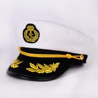 Unisex Navy Marine Yacht Boat Ship Sailors Navy Captain Military Cap for Adult or Children Sailors Navy Captain Military Adjustable Cap XL