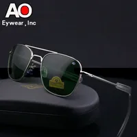 Gafas de sol de los hombres de la aviación 2018 gafas de conducción piloto estadounidense Ejército ópticos AO sol Lentes
