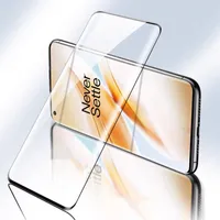 protezione dello schermo per OnePlus 8 8PRO 7 Pro 3D curvo pieno vetro temperato rivestito con stampa di seta nera e screen protector imballaggio al dettaglio