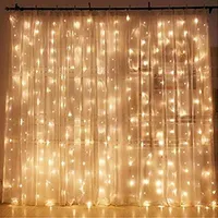 300cm führte Fenstervorhang Eiszapfenlichter 300 geführt Fenstervorhang-String-Licht-Hochzeitsfest für Weihnachten Halloween Hausgarten Schlafzimmer Außen
