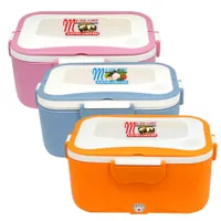 1.5L 12V 24V Universal Portable Car Electric Heating Lunch Box Bento Warmer Container for Traveling Heating Car Rice Cooker