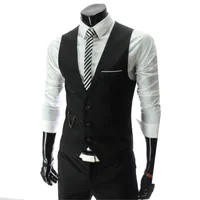 E-Baihui 2021 Varış Elbise Yelekler Erkekler Için Slim Fit Erkek Takım Elbise Yelek Erkek Yelek Gile Homme Rahat Kolsuz Örgün İş Ceket L530