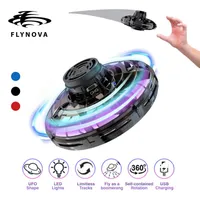 FlyNova 안절부절 회 전자 완구 2020 새로운 UFO 비행 스피너 휴대용 플라잉 360 ° 회전 LED 조명 플라잉 감압 장난감 드롭 Shippg 04