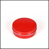 スクリューキャップと詰め替え缶の化粧品の容器の食品茶瓶が付いている赤い瓶のアルミニウム缶100g