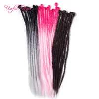 24 pouces 105 Tradition de crochet de cheveux Jumbo de couleur longue de cheveux ombre tressage cheveux bleu rose gris africain synthétique cheveux extensions de cheveux
