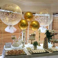 36 Inches Sequins Latex Balloons With Tassel Inflatable Clear Party Confetti Balloon Fit Wedding Birthday Christmas Decoration 4 28yr E1