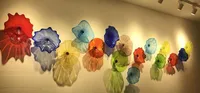 Gorąca Sprzedaż Ręcznie Dmuchane Szklane Płyty Do Dekoracji Ściennej Styl Multicolor Murano Szkło Wiszące Płyty Wall Art Dostosowany rozmiar koloru