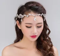 Bling Gümüş Popüler Şerit Mini Çiçek Rhinestone Saç Düğün Saç Aksesuarları Düğün Tiara Gelin Kron Başlıkları Için
