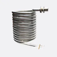 Bobina de titânio ASTM B338 melhor preço gr1 gr2 tubo de bobina de titânio tubo condensador bobina soldada para a água do mar