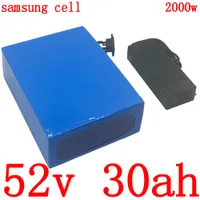 52V 30AH ebike battery 52V lithium battery pack 52V electric scooter battery use samsung 3000mah with 50A BMS and 5A charger