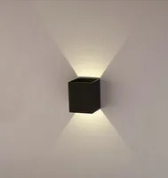 Al por mayor-3W LED de pared moderna Surtido Luz Colorslights 85-265V negros de aluminio / plata / oro pared ROHS de la lámpara / CE H-990