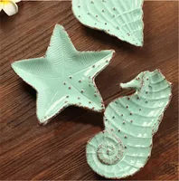 Creative Mediterranean Fashion Ceramic Małe Owoce Talerz Soap Box Dish Starfish Dish Hippocampus Conch Daniacze stołowe