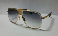 Men Pilot Square Sunglasses Black Gold Gray Gradient Lens 2087 Vintage Glases Mens Sunglasses Glasses Eyewear New with box