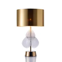Modern Led Deak Lamps Gold Crystal Lampada da tavolo Lampada Camera da letto Decor Lights Desk Road Room Fixtures Luminaria