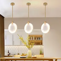 Doğal Mermer LED Kolye Işıkları Boru / Kordon Kolye Yemek Odası Işık Bar Kahve Dükkanı Kolye Lambası Kapalı Hanglamp Çatı Deco
