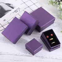 [DDisplay] Boîte à bijoux de couleur violette pourpre pure, Coffret cadeau pour bague de tendance, Boîte à bijoux spéciale pour collier, Pendentif Festival