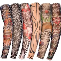 Multi Art 100% elastisches gefälschtes vorübergehendes Tätowierungsgroßhandelsärmel entwirft Körper Armstrümpfe tatoo für kühle Mannfrauen Freies Verschiffen