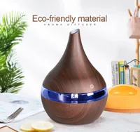 Neue heiße 300 ml USB Electric Aroma Air Diffusor Holz Ultraschall Luftbefeuchter Ätherisches Öl Kühle Nebelmacher für Home Freies Verschiffen