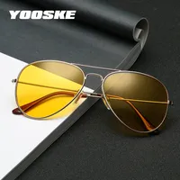 Luksusowy Yoogke Classic Night Vision Goggles Okulary Kobiety Mężczyźni Kierowcy Jazdy Okulary przeciwsłoneczne Anti-Grare Protect Eye Yellow Sun Glasses UV400