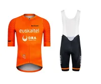 2020 Euskaltel Euskadi DBA Pro Team Korte Mouw Fietsen Jersey Zomer Fietsen Draag Ropa Ciclismo + Bib Shorts 20D Gel Pad Set Maat: XS-4XL