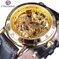 로얄 조각 로마 숫자 레트로 스팀 펑크 다이얼 투명 남성 시계 최고 브랜드 럭셔리 자동 해골 손목 시계