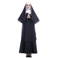 kadın Halloween kostüm yetişkin İsa erkek misyoner papaz elbisesi Maria rahip rahibe hizmet rol oynama