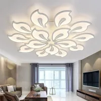 Acryl Moderne LED's Kroonluchter Wit Voor Woonkamer Slaapkamer LED Lustres Grote Kroonluchter Home Verlichtingsarmaturen 90-265V