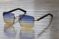 New Black Plank Rimless 8200816 popular Men or Woman designer Sun Glasses Black Plank Sunglasses Unisex glasses Hot