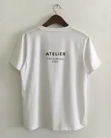 العلامة التجارية LOGO ATELIER T-SHIRT مصمم رجالي قميص فاخر الموضة في باريس بلايز الصيف المرأة T-SHIRT ذكر أعلى جودة 100٪ قطن تيز CD80333