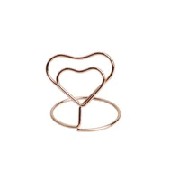 Heart Shape Place Memo Card Holder Lovely Wire Table Number Holders with Base for Restaurant Wedding Banquet ZC1162