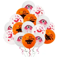 Citrouille Épaissie Airballoons Latex Terreur Empreintes Digitales Crâne Impression Ballon Enfants Jouet Ballons De Halloween Décoration 12 Pouce 11qh