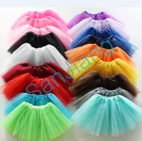 Cute Girls Tutu Skirt Summer Baby Pleated Gauzy dress Mini Bubble mesh Skirts Dresses Party Costume Dance Ballet Dress Kids wear 2020 E3609