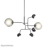 Nordic Molecular Glass Hanglampen Designer Postmodern Magic Bean Hanging Lamp voor Woonkamer Slaapkamer Home Decor Luminaire