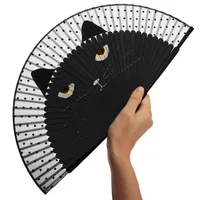 Fans Silk Folding Partei-Geschenk-Karikatur-Katze-Hand gezeichnet Bambus Fan Farbe Griff Fans Wedding Favor-Party Souvenir Supplies