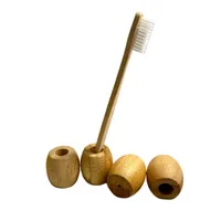 Bambú cepillo de dientes titular de baño de madera Cepillo de dientes Cepillo de dientes Soportes marco de bambú portátil de viaje Bath Caso Suministros LX1650