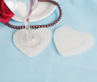 FEIS hotsale 2 ADET kalp şeklinde cam coaster tablemate fotoğrafın içine koyabilirsiniz bebek duş düğün iyilik şirketi töreni hediyeler