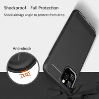 Voor iPhone 8 11 Pro Max XS Back Covers Soft TPU Siliconen Case voor iPhone XR 6 6S 7 Plus Case Carbon Fiber