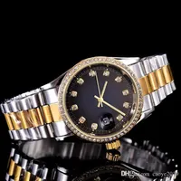 Lujo de diamantes Watc famoso corona del reloj deportivo superior de las mujeres de oro del reloj de cuarzo 3A función de la calidad de un posicionamiento preciso de cuarzo reloj de regalo DayDate