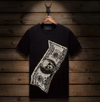 T-shirt O-cou pierre diamants Hauts drôle Novelty hommes t-shirt Hip Hop Top T-shirts conception de forage à chaud