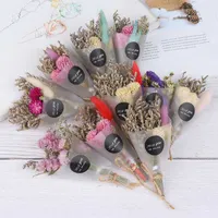 Kuru çiçek, Sevgililer Günü için Yapay Kristal Çim Hediye Dekoru Mini Buket DIY Kızlar Kurutulmuş Çiçekler Fotoğrafçılık Prop