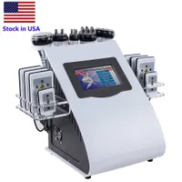 USA STOCK 6 EN 1 40K LIPO Vide Cavitation à vide amincissant Machine de perte de poids RF HIP LASER HIP SUPPORTS Instrument de beauté rides