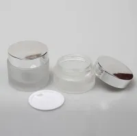 MINI CAPACIDAD 5 Gram Tarro cosmético, Clear Frosted Glass Cream Jar